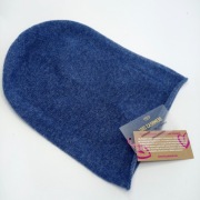 Czapka beanie 100% kaszmir Zwillingsherz niebieska granatowa