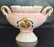 Włochy Wazon Amfora Ceramika Róż  Złocenia