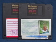 Dyskietki 3,5" 2HD 1,44 MB VERBATIM używane kolor czarny 2 szt.