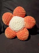 Mała poduszka dekoracyjna kwiat pomarańczowy