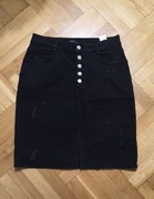 Spódnica czarna jeans Reserved 40guziki L 24 hm
