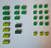 LEGO mix zielonych klocków cegła /brick
