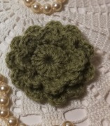 KWIATEK  3D oliwkowy