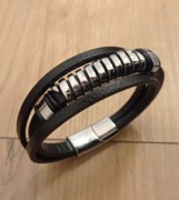 Bransoletka skórzana męska