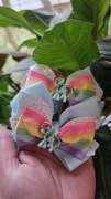 2szt spinki do włosów kokardki My Little Pony Kucyk Rainbow Dash handmade 