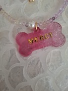 Personalizowana zawieszka do obroży dla psa, kota z żywicy epoksydowej 