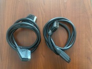 Kabel SCART EURO-EURO 21PIN 1,40 metra, 9 mm grubość, 2 szt.