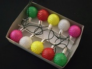 Lampki choinkowe światełka bombki kule na choinkę świąteczne retro  vintage