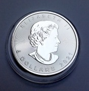 Kanadyjski Liść Klonowy 1 uncja oz Srebra Ag 999.9 srebrna moneta