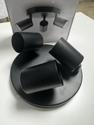 Lampa sufitowa Ketom z trzema reflektorami okrągła