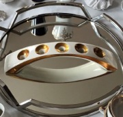 Lindner-swiecznik na 5 świec  ecru.