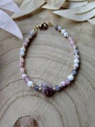 Bransoletka kamienie naturalne Jadeit Ametyst Agat Hematyt Kocie oko 