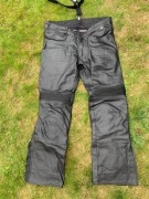 Spodnie motocyklowe 4Biker, skórzane L 