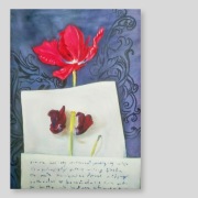 Przepiękny obraz idealny na Dzień Kobiet, martwa natura z tulipanami