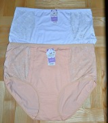 Big size Bawełniane majtki wysoki stan 2 szt _(7) 52/54 do 150 cm biodra