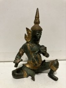 figurka z brązu 232gramy, tajski budda, książę z bębenkiem,starodawna  