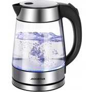 IGOSTAR Czajnik elektryczny szklany 2000W 1.7L CZARNY CHUBBY 300104LCZ