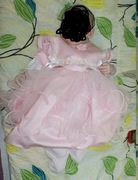 Prześliczna różowa sukienka dla dziewczynki. R. 0-6 mcy (1)