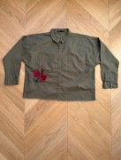 Ciemnozielona koszula z różą / Dark green shirt with a rose / House / M/L