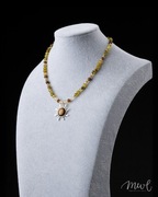 Naszyjnik Kamienie Naturalne Agat Tygrysie Oko Cytryn – Słońce Talizman