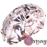 Beżowy organizer do Obag MOON LIGHT kwiaty strelicje brąz 2 kieszenie OMAY