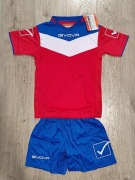 Komplet sportowy GIVOVA Kit Campo koszula spodenki chłopca trening nowy XS