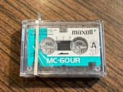Kaseta microcassette Maxell MC-60UR, 60 min, Japan, oryginał vintage nowa