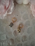Kolczyki handmade ze stali nierdzewnej z naturalnych kamieni jaspis dalmaty