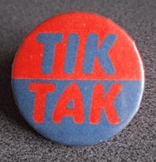 Tik Tak Przypinka Badzik PRL Pamiątki Retro Vintage