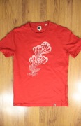 T-shirt Pretty Green r. XS damski czerwony kr rękaw bawełna 