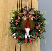 Świąteczny, zimowy wianek na drzwi 38 cm
