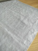 Obrus serweta skandynawskie niebieska żakardowy atłas 47x47 dwustronny