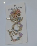 Spinki do włosów metalowe kwiaty