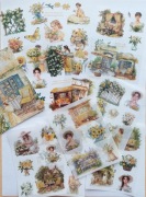naklejki w formie książki 10 stron żółty scrapbooking