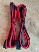 Kabel 6pin PCI-E przedłużacz CZARNY CZERWONY 45 cm
