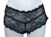 VIVANCE koronkowe czarne szorty 36/38