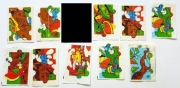 ODRA Smerfy Smurfs puzzle obrazki z gum PRL Unikaty