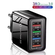 ŁADOWARKA 4X USB QUICK CHARGE 3.0 3.1A FAST CHARGE CZARNA| ETUI GRATIS|HIT