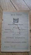 DOWÓD OSOBISTY PRZEDWOJENNY NOWOGRÓDEK WSIELUB UNIKAT 2 RP POLSKA