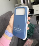 Case iPhone 17 pro max niebieskie blue granatowe plecki etui silikonowe 