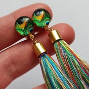 Klipsy z chwostem frędzle z chwostami Kolorowe