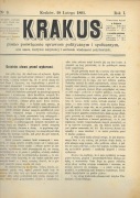 KRAKUS, nr 9, rok 1891 r.
