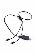 Kabel USB zasilający – rozdzielacz 2x2-pin – czarny – sprawny (63)