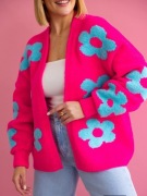 STYLOWY SWETEREK DAMSKI FLOWERS NOWOŚĆ WIOSNA 