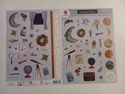 Naklejki planer scrapbooking DecoTime 2 szt. arkusze A4 - magia alchemia