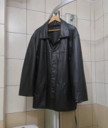 kurtka skórzana czarna vintage skóra elegancka Black XXL leather sport retr