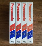 Kasety VHS Panasonic Super SP - cztery sztuki