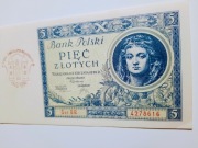 281N' BANKNOT 5 ZŁ 1930 ROK STAN UNC 