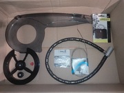 Zestaw akcesoriów rowerowych – lampki, pompka, licznik, sakwa, linka