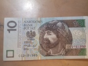 10 złotych seria CC ciekawy numer